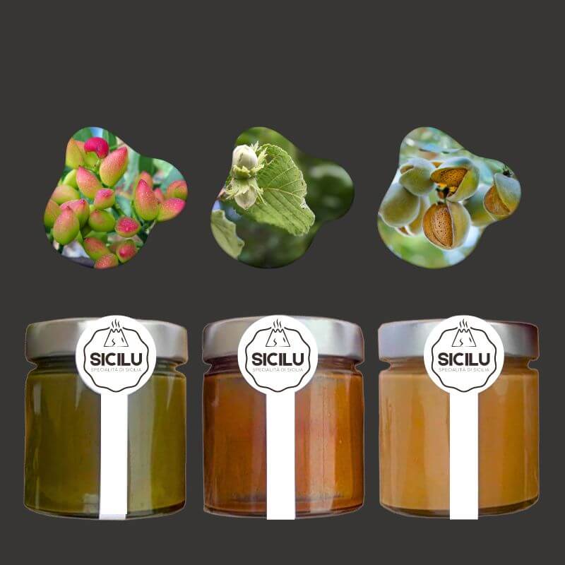 Tris di Creme con il 100% di Frutta Secca da 190g