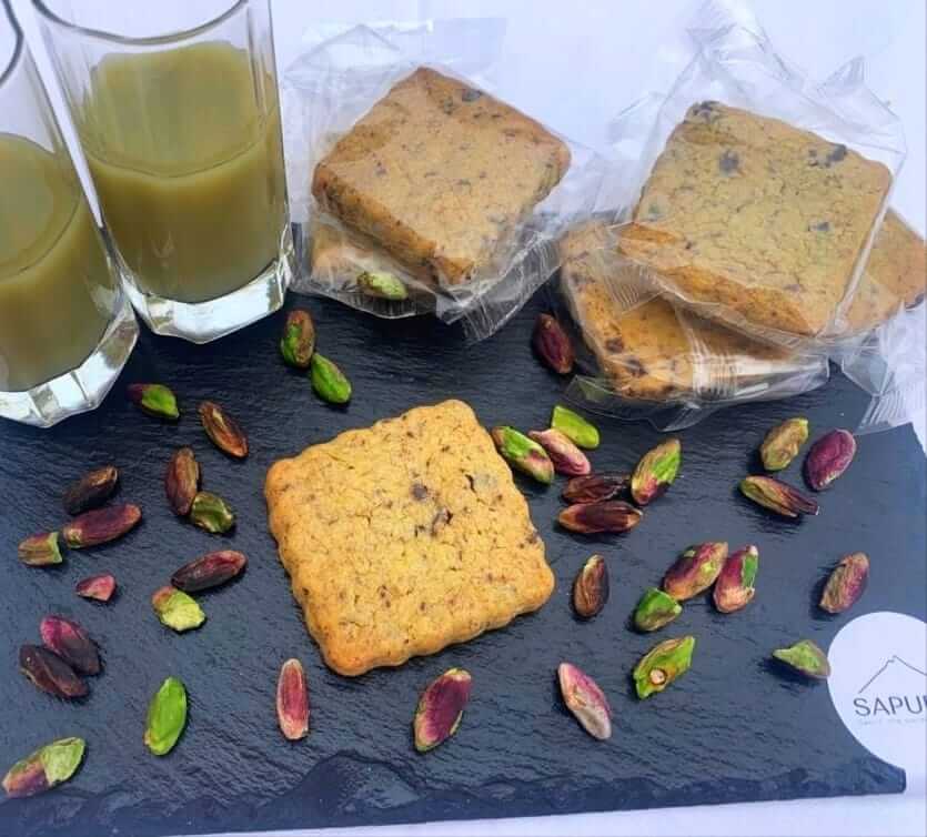 Biscotti al Pistacchio con Gocce di Cioccolato - 100g