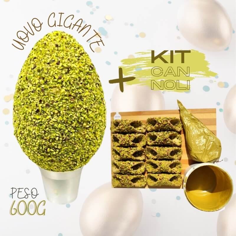 Uovo Artigiale al pistacchio + Kit Cannoli al Pistacchio