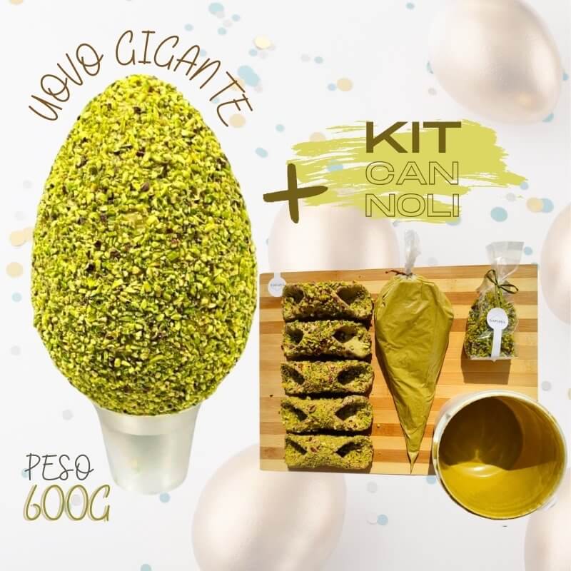 Uovo Artigiale al pistacchio + Kit Cannoli al Pistacchio