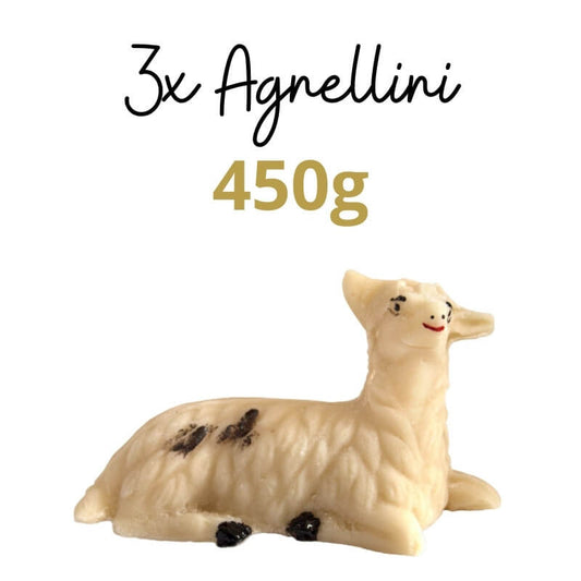 Agnellini di Marzapane Pasquali - Confezione 3 Agnellini da 150g caduno